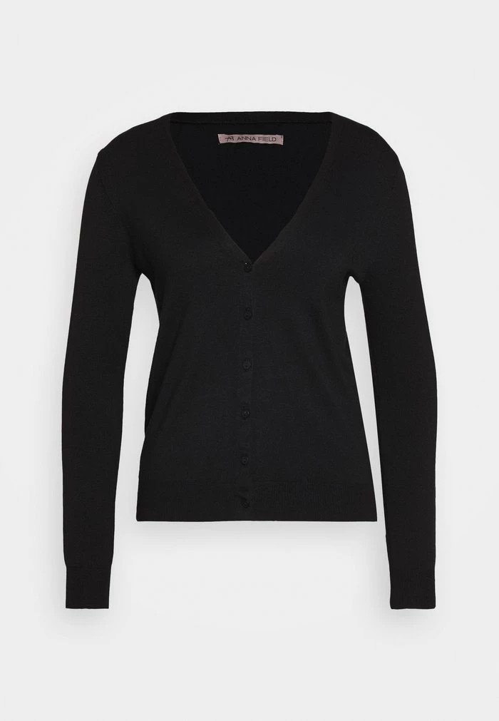 Cardigan ANNA FIELD Anna Field Basic V-neck Cardigan Noir Femme | KLU-0983375